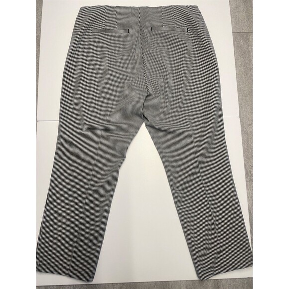 J Jill Premium Bistretch Sz 8 Petite Black White Checked Cropped Ankle Pant - Picture 5 of 5